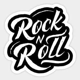 rock n roll logo Sticker